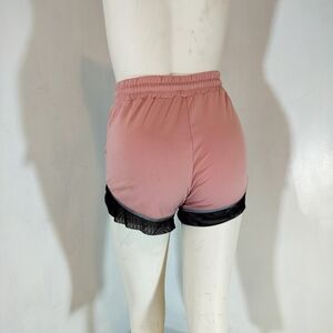 & Other Stories Pink Athletic Shorts with Black Trim